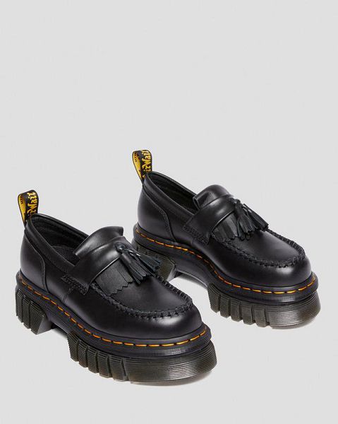 Dr Martens Audrick Nappa Lux Platform Women Loafers Black | USA-538076