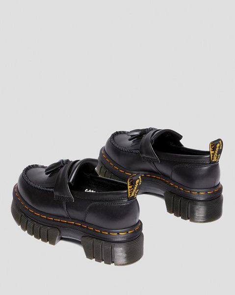 Dr Martens Audrick Nappa Lux Platform Women Loafers Black | USA-538076