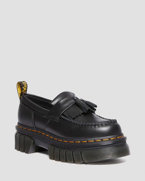 Dr Martens Audrick Nappa Lux Platform Women Loafers Black | USA-538076