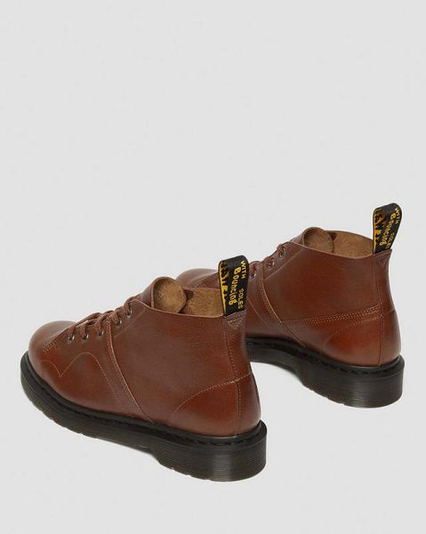 Dr Martens Church Buckingham Leather Men Monkey Boots Brown | USA-108367