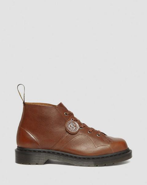 Dr Martens Church Buckingham Leather Men Monkey Boots Brown | USA-108367