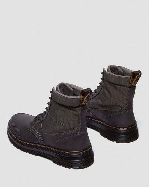 Dr Martens Combs Jungle Zip Men Casual Boots Grey | USA-348672