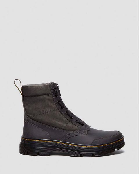 Dr Martens Combs Jungle Zip Men Casual Boots Grey | USA-348672