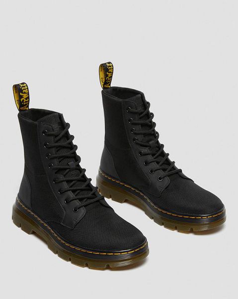 Dr Martens Combs Poly Men Casual Boots Black | USA-391824