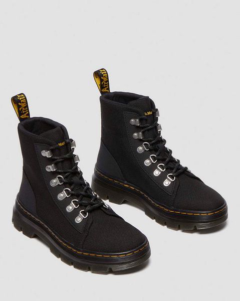 Dr Martens Combs Poly Women Casual Boots Black | USA-610893