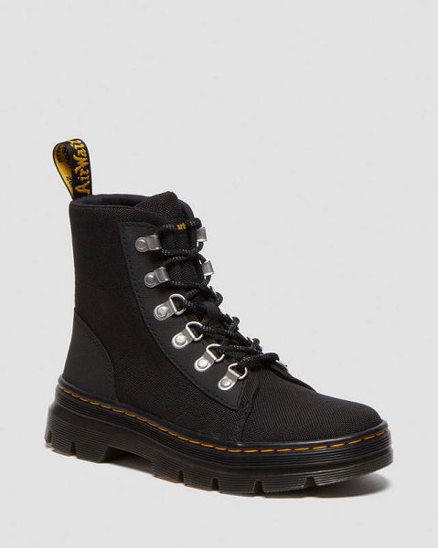 Dr Martens Combs Poly Women Casual Boots Black | USA-610893