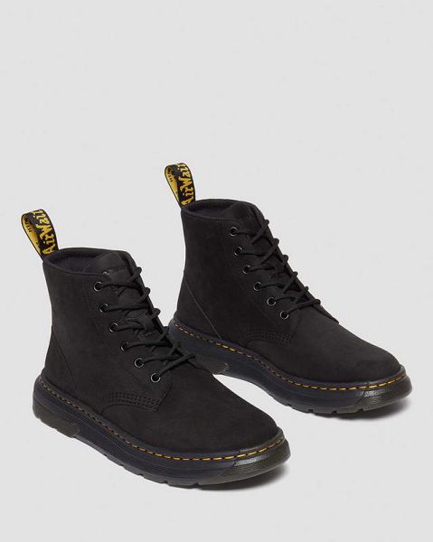 Dr Martens Crewson Buffbuck Leather Casual Men Chukka Boots Black | USA-651240