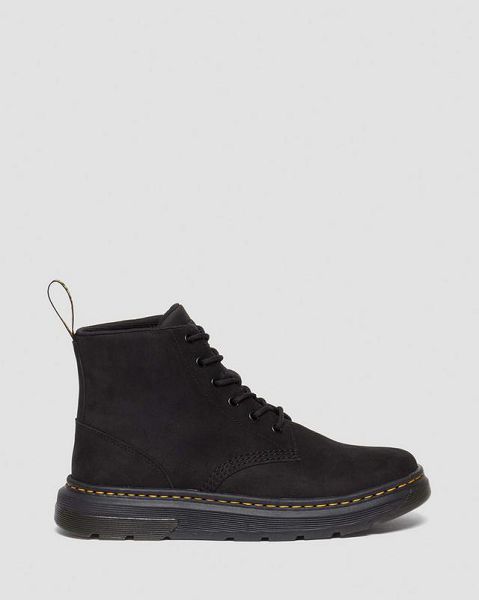 Dr Martens Crewson Buffbuck Leather Casual Men Chukka Boots Black | USA-651240