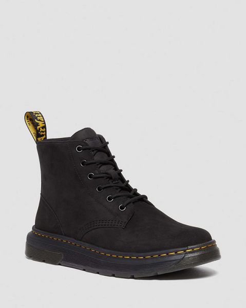 Dr Martens Crewson Buffbuck Leather Casual Men Chukka Boots Black | USA-651240