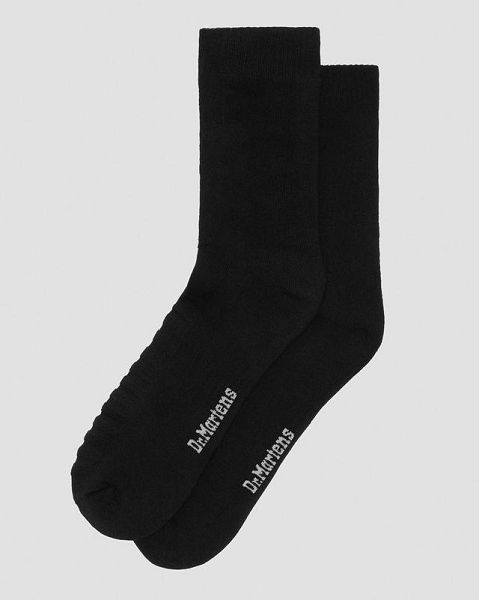 Dr Martens Double Doc Cotton Blend Accessories Socks Black | USA-205798