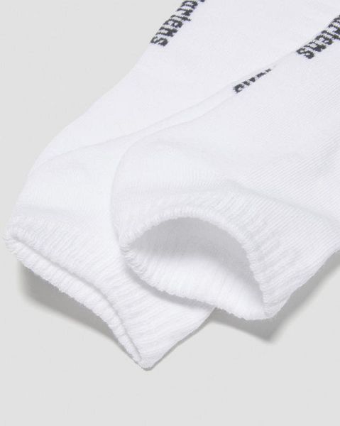 Dr Martens Double Doc Organic Cotton Blend Short 3-Pack Men Socks White | USA-643815