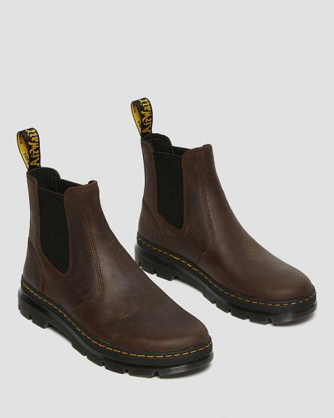 Dr Martens Embury Crazy Horse Leather Men Casual Boots Brown | USA-59284