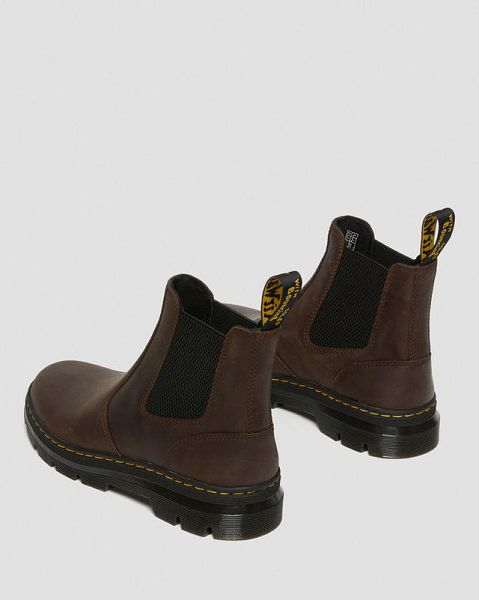 Dr Martens Embury Crazy Horse Leather Men Casual Boots Brown | USA-59284