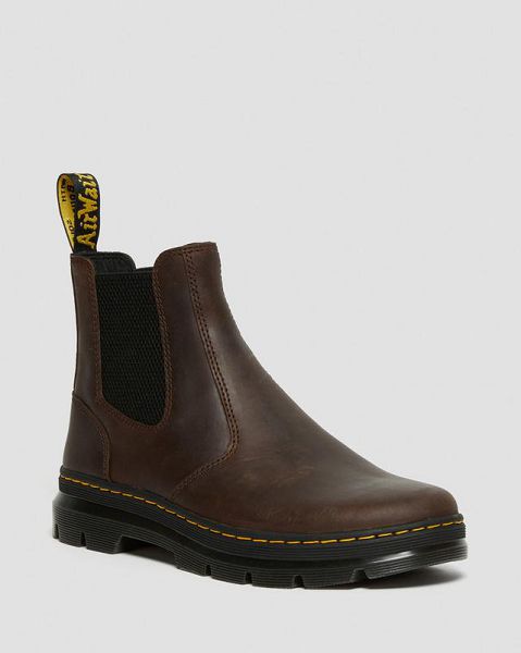 Dr Martens Embury Crazy Horse Leather Men Casual Boots Brown | USA-59284