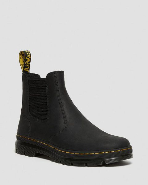 Dr Martens Embury Leather Casual Women Chelsea Boots Black | USA-384259