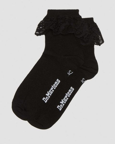 Dr Martens Frill Organic Cotton Accessories Socks Black | USA-768052