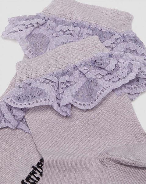 Dr Martens Frill Organic Cotton Accessories Socks Purple | USA-952836