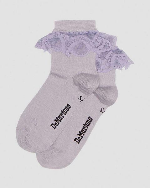 Dr Martens Frill Organic Cotton Accessories Socks Purple | USA-952836