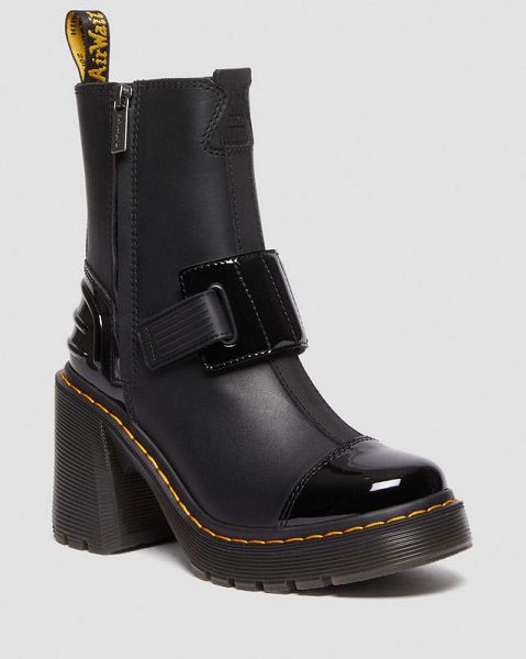 Dr Martens Gaya Alternative Leather Heeled Women Chelsea Boots Black | USA-480276