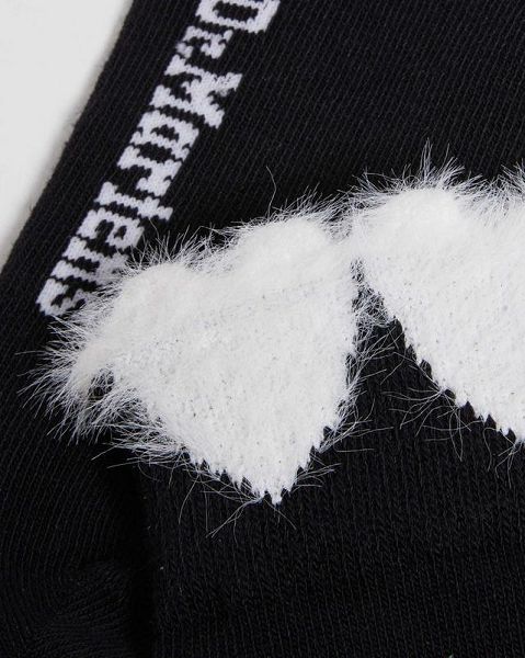 Dr Martens Heart Detail Cotton Blend Accessories Socks Black | USA-628750