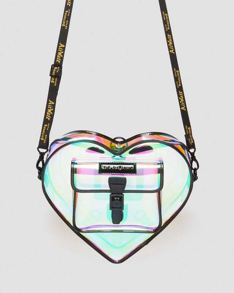 Dr Martens Heart Shaped Iridescent Transparent Accessories Backpack Multicolor / Black | USA-982530