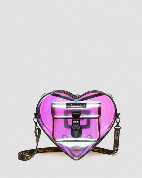 Dr Martens Heart Shaped Iridescent Transparent Accessories Backpack Multicolor / Black | USA-982530