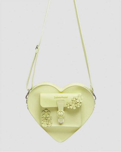 Dr Martens Heart Shaped Leather Accessories Backpack Light Green | USA-16429