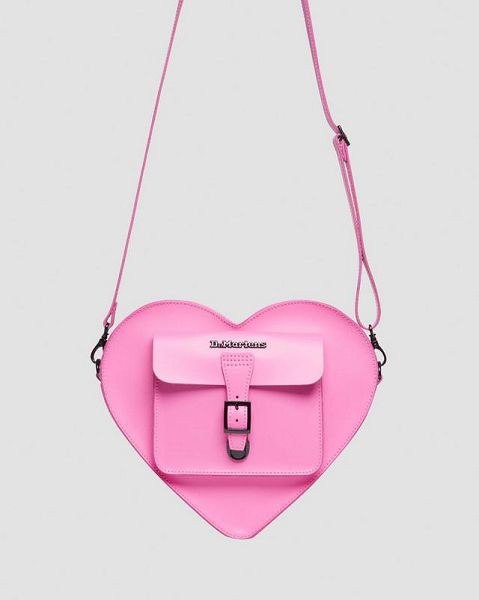 Dr Martens Heart Shaped Leather Accessories Backpack Pink | USA-425678