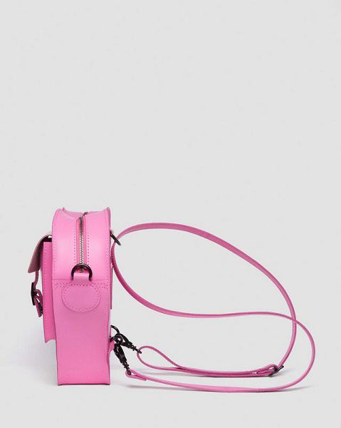 Dr Martens Heart Shaped Leather Accessories Backpack Pink | USA-425678