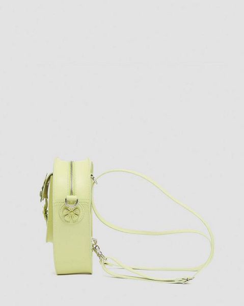 Dr Martens Heart Shaped Leather Women Backpack Light Green | USA-958216