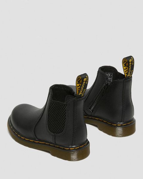 Dr Martens Infant/Toddler 2976 Softy T Leather Kids' Chelsea Boots Black | USA-126935