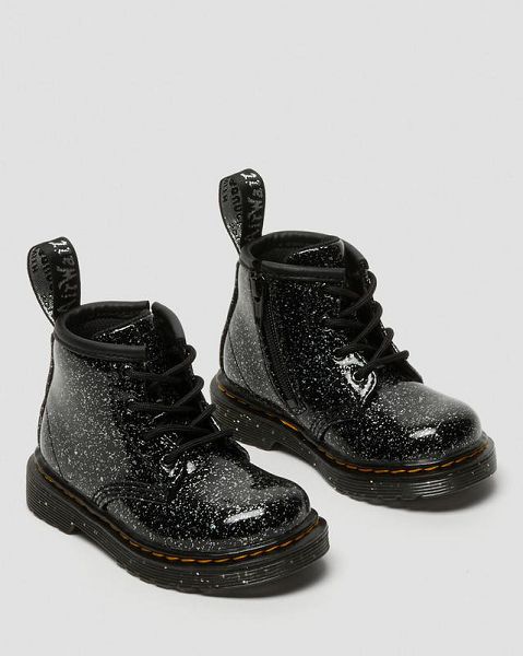 Dr Martens Infant 1460 Glitter Kids' Ankle Boots Black | USA-951480