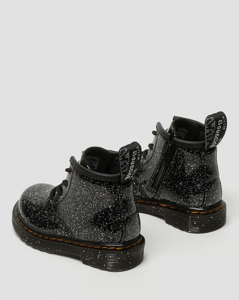 Dr Martens Infant 1460 Glitter Kids' Ankle Boots Black | USA-951480