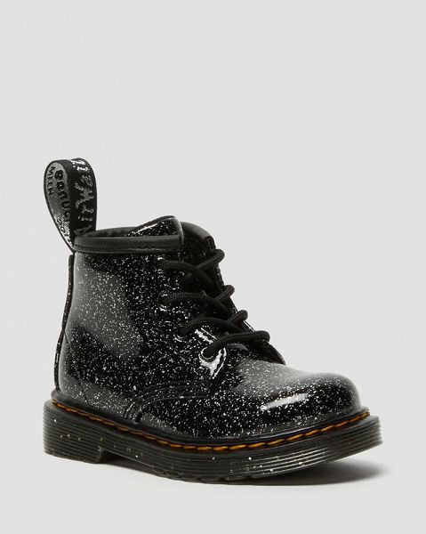 Dr Martens Infant 1460 Glitter Kids\' Ankle Boots Black | USA-951480