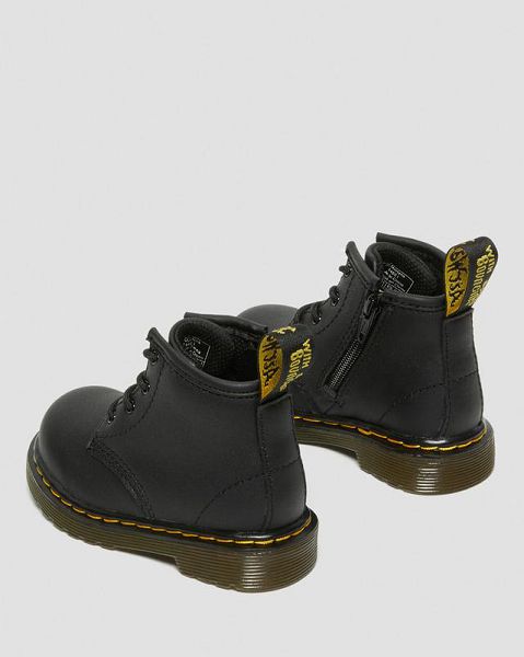 Dr Martens Infant 1460 Softy T Leather Kids' Lace Up Boots Black | USA-930765