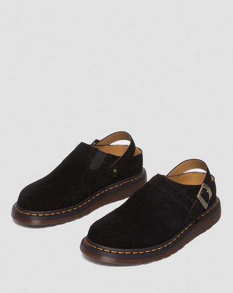 Dr Martens Isham Desert Oasis Suede Men Mules Black | USA-265479