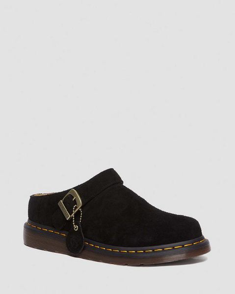 Dr Martens Isham Desert Oasis Suede Men Mules Black | USA-265479