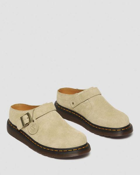 Dr Martens Isham Desert Oasis Suede Men Mules Beige | USA-147523