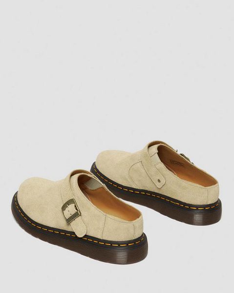 Dr Martens Isham Desert Oasis Suede Men Mules Beige | USA-147523