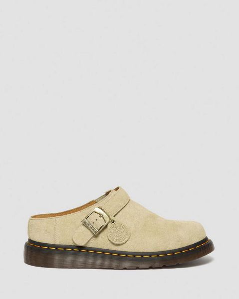 Dr Martens Isham Desert Oasis Suede Men Mules Beige | USA-147523