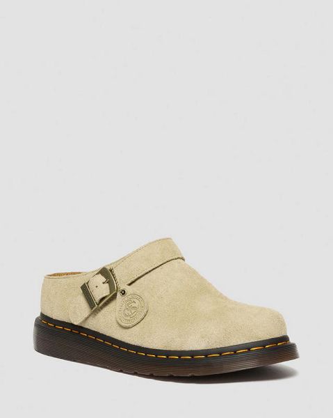 Dr Martens Isham Desert Oasis Suede Men Mules Beige | USA-147523