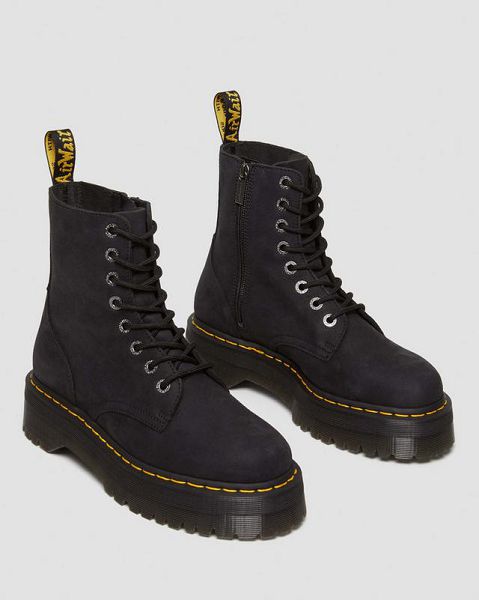 Dr Martens Jadon III Tumbled Nubuck Men Platform Boots Grey | USA-951804