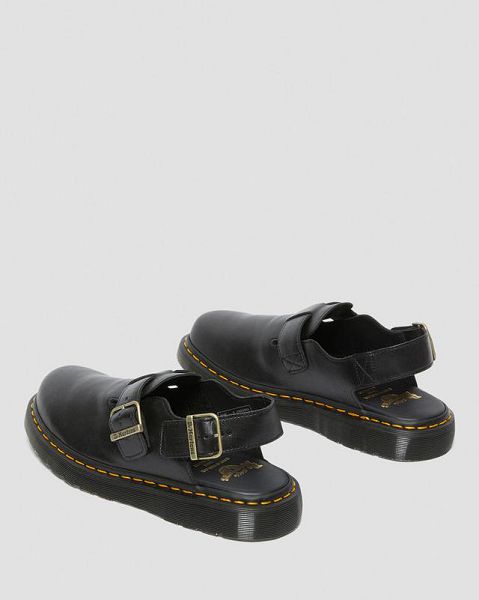 Dr Martens Jorge Made in England Leather Slingback Men Mules Black | USA-351749