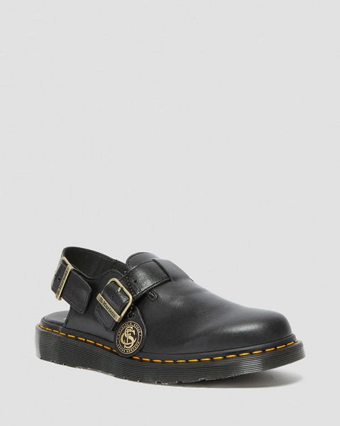 Dr Martens Jorge Made in England Leather Slingback Women Mules Black | USA-76492