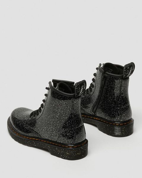 Dr Martens Junior 1460 Glitter Kids' Lace Up Boots Black | USA-480693