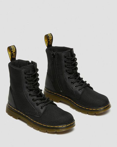 Dr Martens Junior Combs Extra Tough Poly Kids' Casual Boots Black | USA-256841