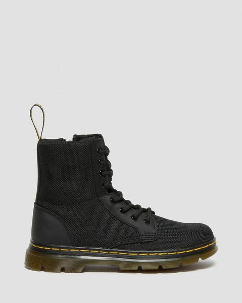 Dr Martens Junior Combs Extra Tough Poly Kids' Casual Boots Black | USA-256841