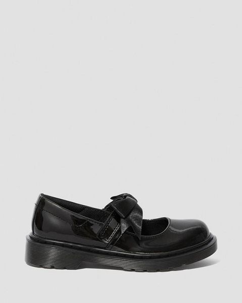 Dr Martens Junior Maccy II Patent Leather Kids' Mary Jane Shoes Black | USA-403926