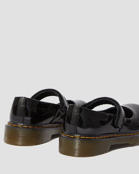 Dr Martens Junior Maccy Patent Leather Kids' Mary Jane Shoes Black | USA-679054