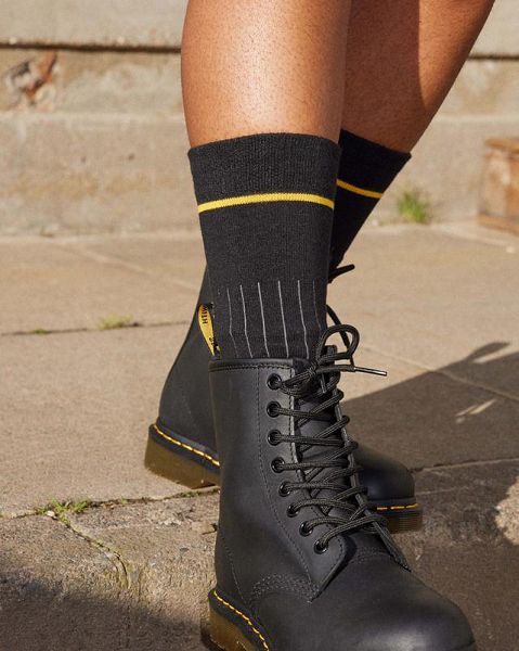 Dr Martens Lightweight Organic Cotton Blend Women Socks Black | USA-367285